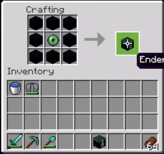 Add The Eye of Ender and Obsidian To The Menu