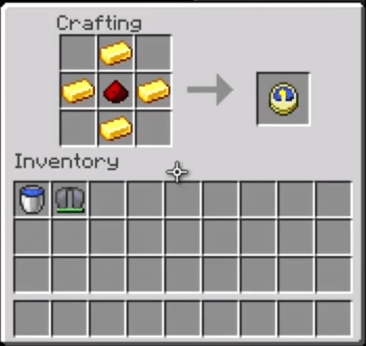 Add The Gold Ingots And Redstone To The Menu