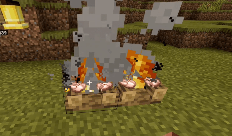 How to make a campfire in Minecraft