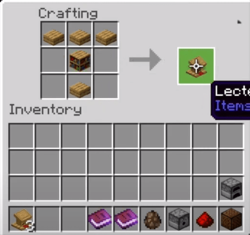 Move The Lectern To Your Inventory