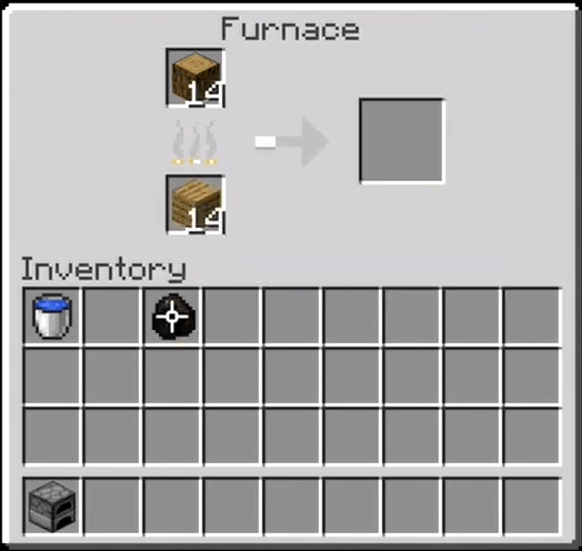 Move The Charcoal To Your Inventory