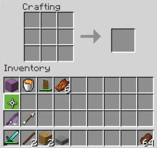 Open the crafting table